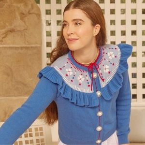 Hill House Home Desk Sweater in Blue - Size Medium